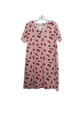Mayfair Nightshirt Strawberry Popsicle Print Medium Pink New Summer